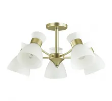 Люстра на штанге Lumion Wilma 4535/5C Цвет плафонов белый Цвет арматуры латунь