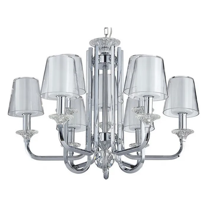 Подвесная люстра Newport 4600 4606+3/C chrome Цвет арматуры хром Цвет плафонов белый от ImperiumLoft