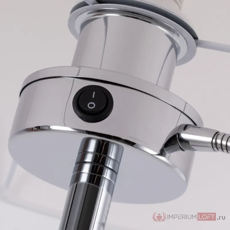 Торшер с подсветкой Arte Lamp Elba A2581PN-2CC Цвет арматуры Серый Цвет плафонов Белый от ImperiumLoft