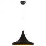 Подвесной светильник Arte Lamp Capello A3406SP-1BK Цвет арматуры черный Цвет плафонов золото от ImperiumLoft