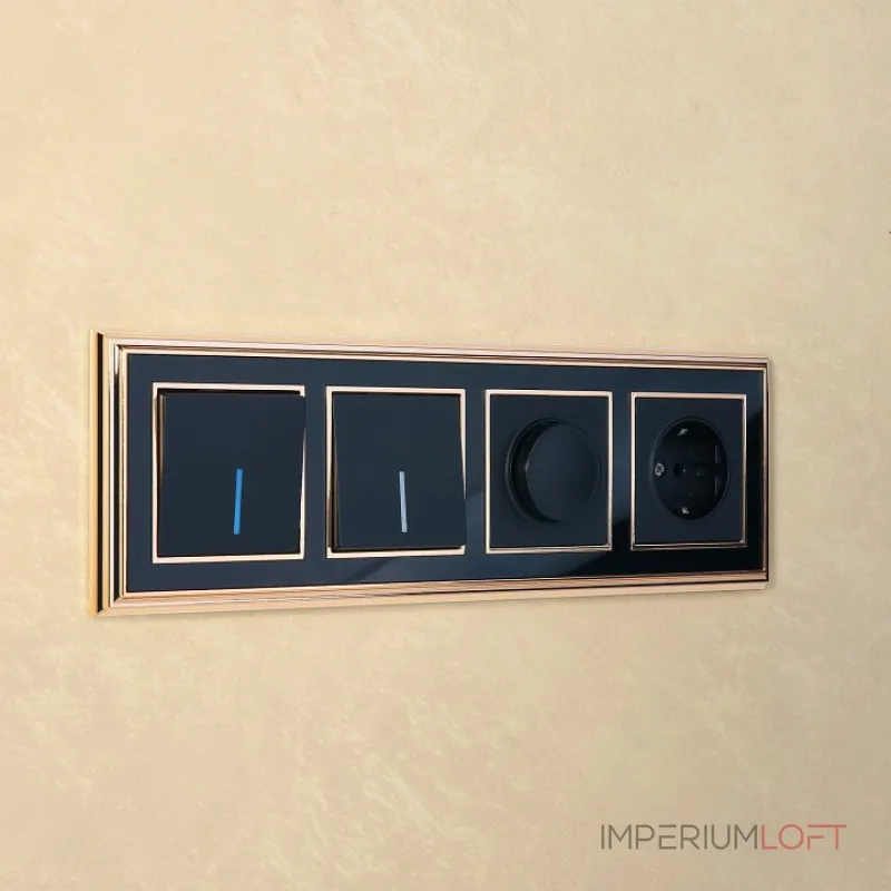 Выключатель проходной одноклавишный с подсветкой без рамки Werkel черный матовый W1112108 Выключатель проходной одноклавишный с подсветкой без рамки Werkel черный матовый W1112108