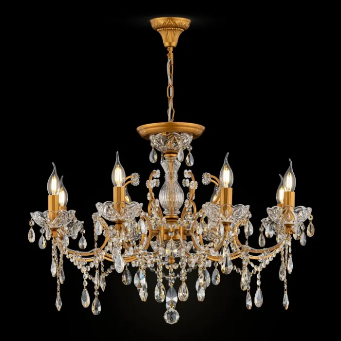 Подвесная люстра Maytoni Sevilla DIA004-08-G Цвет арматуры золото Цвет плафонов прозрачный от ImperiumLoft