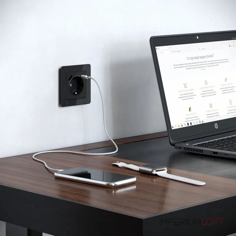 Рамка на 1 пост Werkel Acrylic черный W0012708 от ImperiumLoft