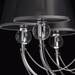 Люстра на штанге MW-Light Федерика 84 684010305 Цвет арматуры хром Цвет плафонов черный от ImperiumLoft