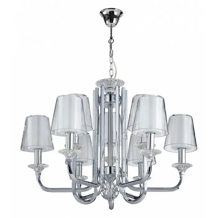 Подвесная люстра Newport 4600 4606+3/C chrome Цвет арматуры хром Цвет плафонов белый от ImperiumLoft