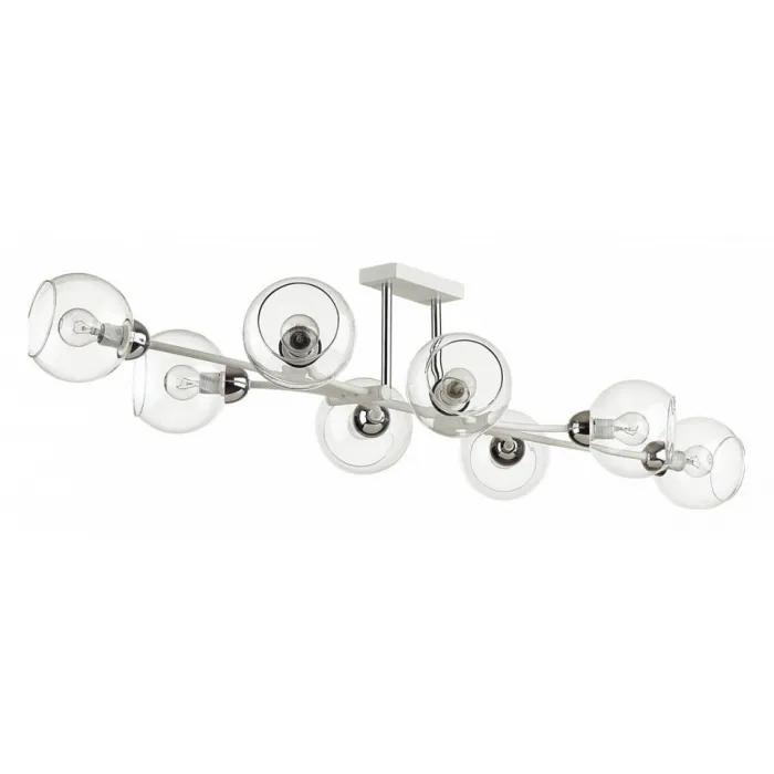 Люстра на штанге Lumion Alana 4517/8C Цвет арматуры белый Цвет плафонов прозрачный от ImperiumLoft