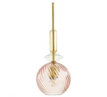 Подвесной светильник Odeon Light Bella 4862/1 Цвет плафонов розовый Цвет арматуры золото
