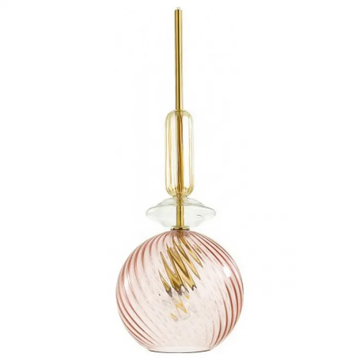 Подвесной светильник Odeon Light Bella 4862/1 Цвет плафонов розовый Цвет арматуры золото от ImperiumLoft