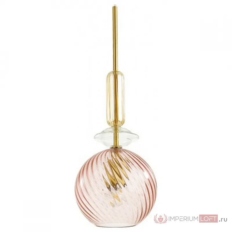 Подвесной светильник Odeon Light Bella 4862/1 Цвет плафонов розовый Цвет арматуры золото от ImperiumLoft