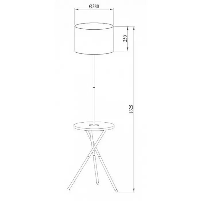 Торшер с полкой Arte Lamp Combo A2070PN-1BK Цвет плафонов черный Цвет арматуры черный от ImperiumLoft
