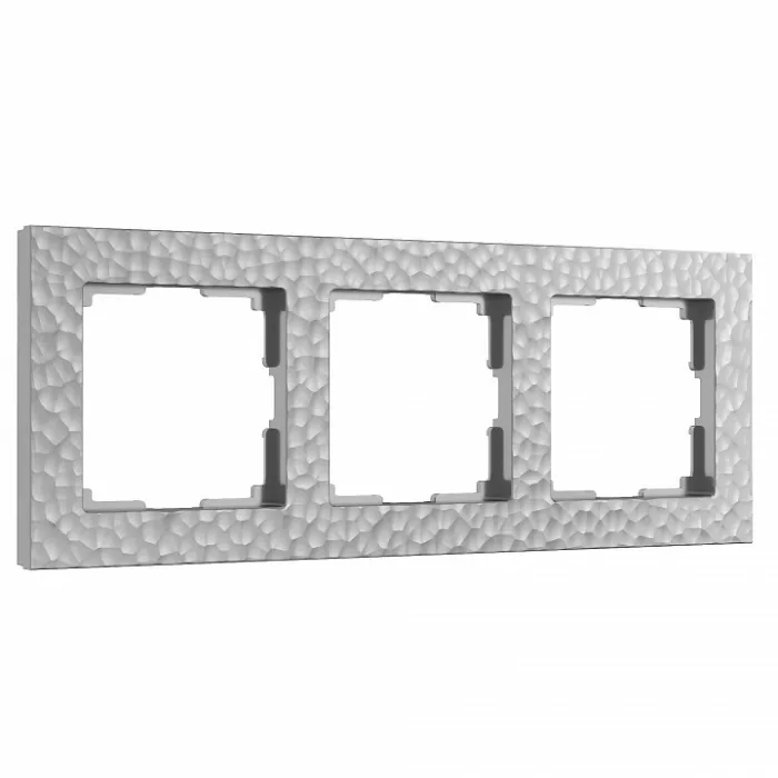 Рамка на 4 поста Werkel W0032406 (серебряный) Цвет арматуры серебро от ImperiumLoft