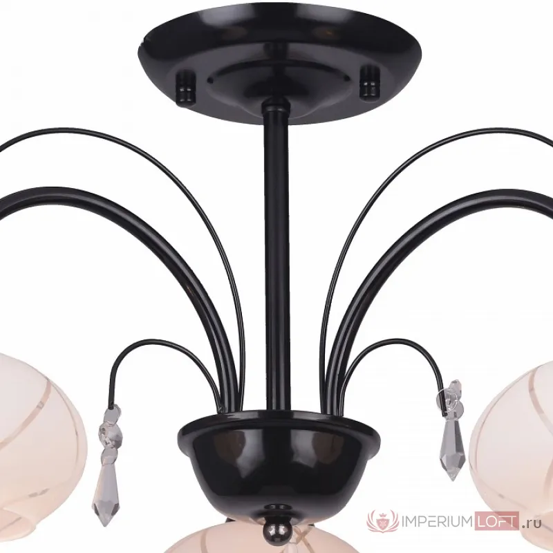 Люстра на штанге TopLight Roberta TL3700X-03BC Цвет арматуры черный Цвет плафонов белый от ImperiumLoft