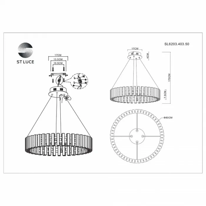 Подвесная люстра ST-Luce Estense SL6203.403.50 от ImperiumLoft