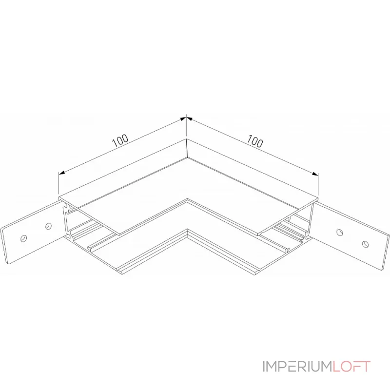 Соединитель угловой L-образный для треков накладных Elektrostandard Slim Magnetic 85091/00