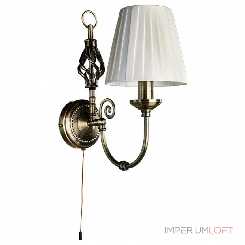 Бра Arte Lamp Zanzibar A8390AP-1AB Цвет арматуры бронза Цвет плафонов белый