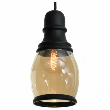 Подвесной светильник Lussole Tonawanda GRLSP-9690 Цвет плафонов янтарный Цвет арматуры черный
