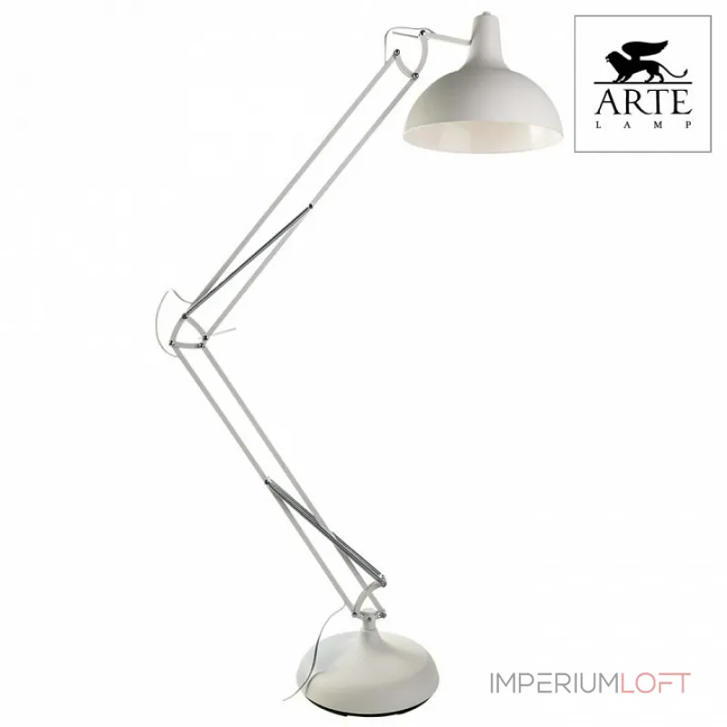 Торшер Arte Lamp Goliath A2487PN-1WH Цвет арматуры белый Цвет плафонов белый от ImperiumLoft