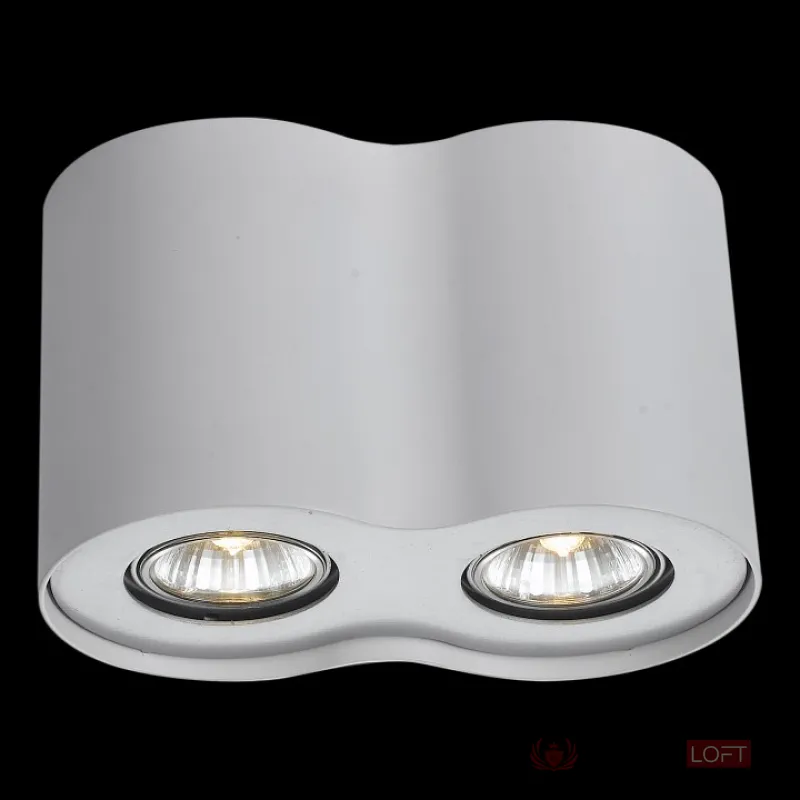 Накладной светильник Arte Lamp Falcon A5633PL-2WH Цвет арматуры белый Цвет плафонов прозрачный от ImperiumLoft