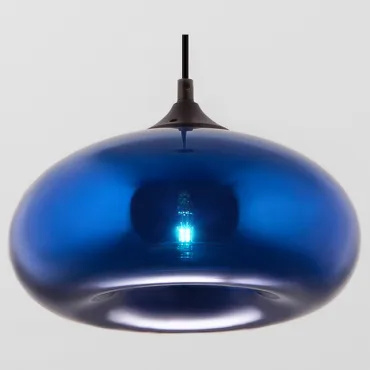 Подвесной светильник Eurosvet York 50166/1 синий Цвет плафонов синий Цвет арматуры черный