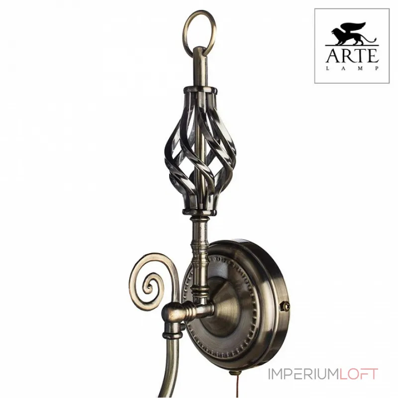 Бра Arte Lamp Zanzibar A8390AP-1AB Цвет арматуры бронза Цвет плафонов белый