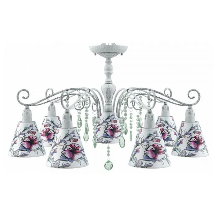 Подвесная люстра Lamp4You Provence 18 E4-07-G-LMP-O-13-CRL-E4-07-GR-DN Цвет плафонов белый от ImperiumLoft