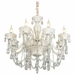 Подвесная люстра Omnilux Teramo OML-30503-08 Цвет арматуры хром Цвет плафонов прозрачный от ImperiumLoft