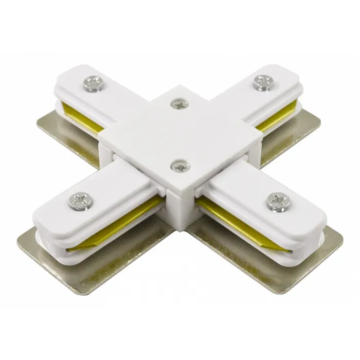 Соединитель с токопроводом X-образный для треков Arte Lamp Track Accessories A110033 Цвет арматуры белый Цвет плафонов белый от ImperiumLoft