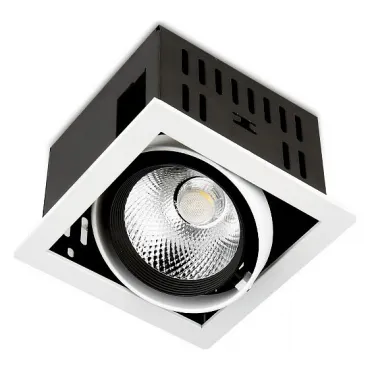 Встраиваемый светильник Ambrella Cardano T811 BK/CH 12W 4200K Цвет арматуры черно-белый Цвет плафонов хром от ImperiumLoft