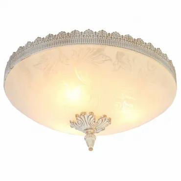 Накладной светильник Arte Lamp Crown A4541PL-3WG Цвет арматуры золото Цвет плафонов белый