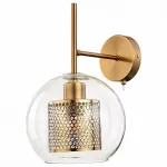 Бра Arte Lamp Manchester A7620AP-1AB Цвет плафонов прозрачный Цвет арматуры бронза