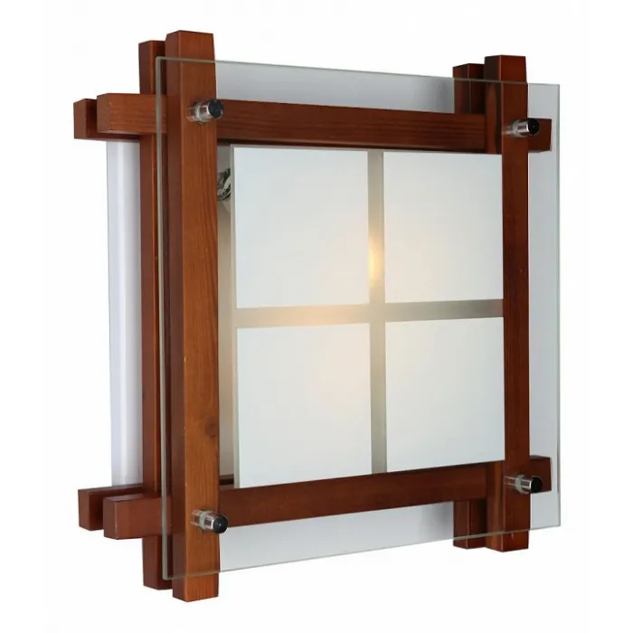 Накладной светильник Omnilux Carvalhos OML-40527-02 Цвет арматуры коричневый от ImperiumLoft