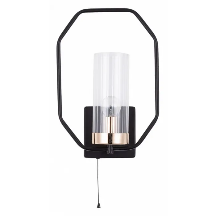 Бра Arte Lamp Celaeno A7004AP-1BK Цвет арматуры Черный Цвет плафонов Неокрашенный от ImperiumLoft