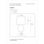 Настольная лампа декоративная Lucide Marmo 47508/81/31 Цвет арматуры Белый Цвет плафонов Белый