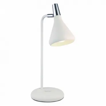 Настольная лампа офисная Arte Lamp Ciclone A9154LT-1WH Цвет арматуры хром Цвет плафонов белый