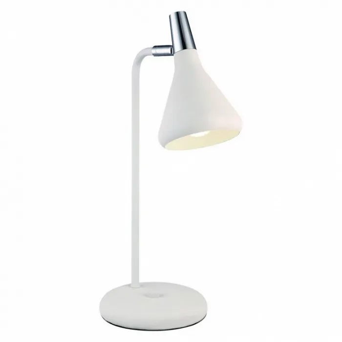 Настольная лампа офисная Arte Lamp Ciclone A9154LT-1WH Цвет арматуры хром Цвет плафонов белый от ImperiumLoft