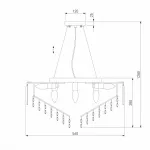 Подвесная люстра Eurosvet Torreta 10105/9 хром/прозрачный хрусталь Strotskis от ImperiumLoft
