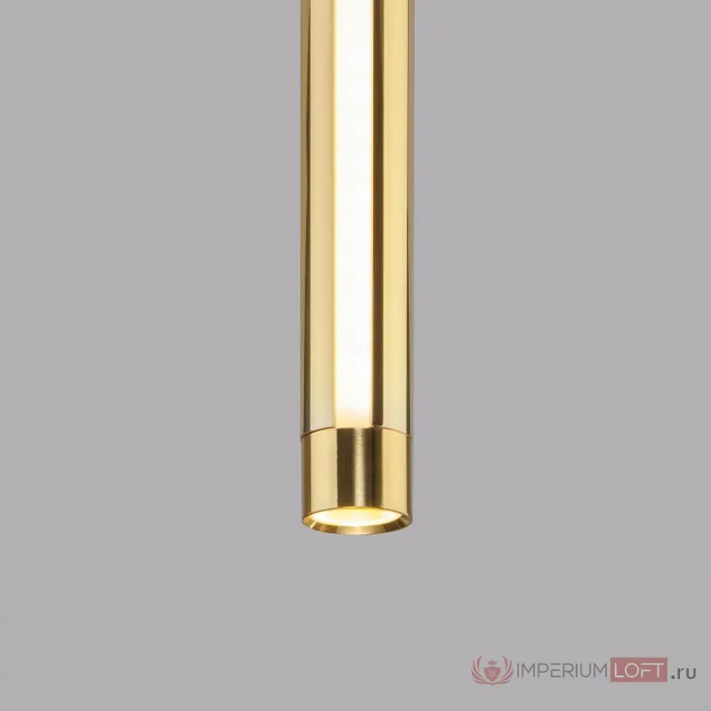 Подвесной светильник Eurosvet Strong 50189/1 LED черный/золото Цвет арматуры черный Цвет плафонов золото от ImperiumLoft