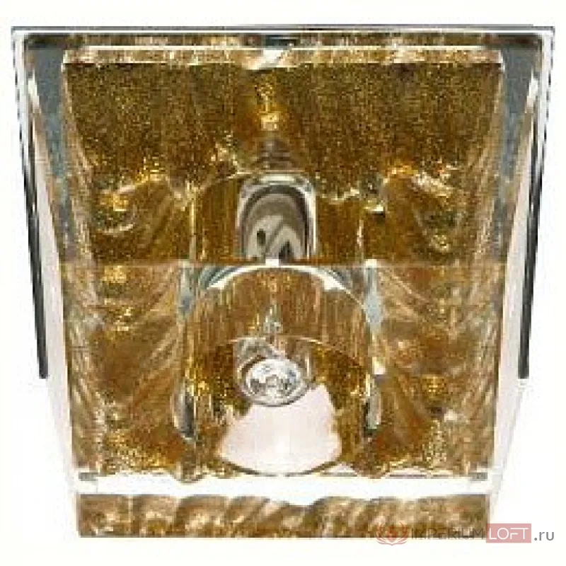 Встраиваемый светильник Feron Saffit 18802 Цвет арматуры хром Цвет плафонов золото от ImperiumLoft