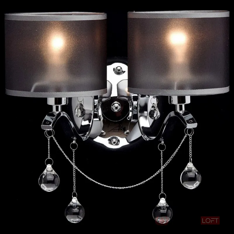Бра MW-Light Федерика 82 379029302 Цвет арматуры хром Цвет плафонов черный от ImperiumLoft