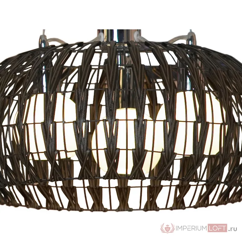 Подвесной светильник Lussole Fenigli LSX-4173-03 Цвет арматуры хром Цвет плафонов коричневый от ImperiumLoft