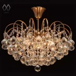 Люстра на штанге MW-Light Жемчуг 1 232016506 Цвет арматуры латунь Цвет плафонов прозрачный от ImperiumLoft
