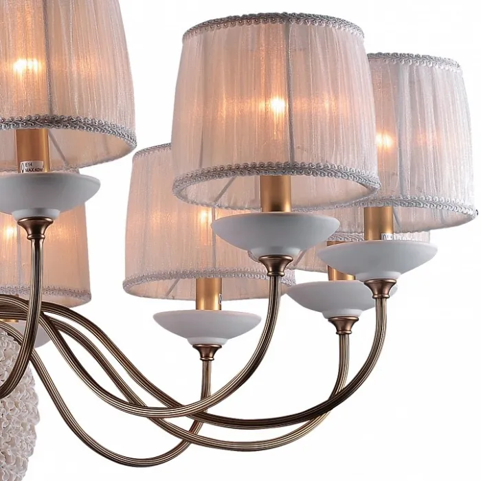 Подвесная люстра Divinare Terraglia 1160/01 LM-12 Цвет арматуры медь Цвет плафонов кремовый от ImperiumLoft