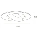 Встраиваемый светильник Donolux DL1846 DL18465/01WW-White R Dim