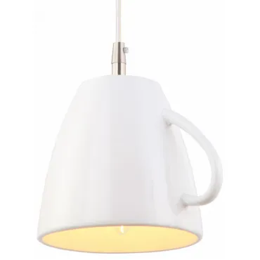 Подвесной светильник Arte Lamp Cafeteria A6605SP-1WH Цвет арматуры хром Цвет плафонов белый от ImperiumLoft