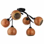 Потолочная люстра Lussole Bagheria LSF-6213-06 Цвет арматуры коричневый Цвет плафонов оранжевый от ImperiumLoft