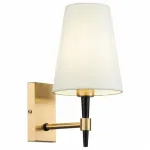 Бра Maytoni Zaragoza H001WL-01BS Цвет арматуры латунь Цвет плафонов белый