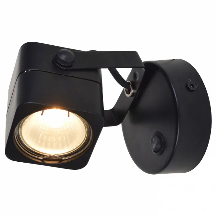 Бра Arte Lamp Lente A1314AP-1BK Цвет арматуры черный Цвет плафонов черный от ImperiumLoft