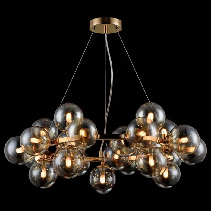 Подвесная люстра Maytoni Dallas MOD548PL-25G Цвет арматуры золото Цвет плафонов янтарный от ImperiumLoft