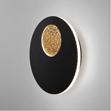 Накладной светильник Eurosvet Areola 40150/1 LED черный /золото Цвет арматуры черный Цвет плафонов золото