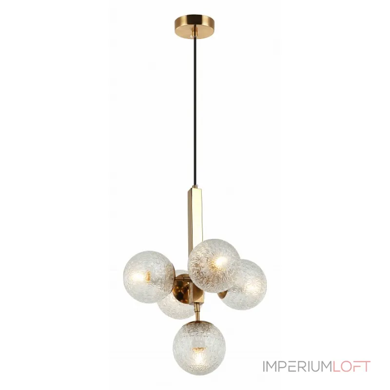 Подвесной светильник Stilfort Felis 2098/00/05P Цвет плафонов прозрачный Цвет арматуры бронза от ImperiumLoft Подвесной светильник Stilfort Felis 2098/00/05P Цвет плафонов прозрачный Цвет арматуры бронза от ImperiumLoft